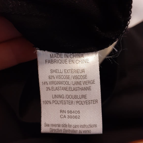 Theory Black Landain Slit Back Keyhole Wool Blend Dress Sz 8 - Picture 7 of 7